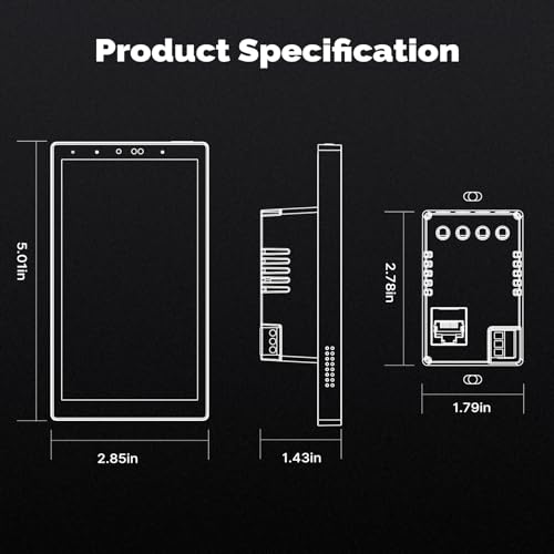 MOES Smart Home Touchscreen Control(1-Switch Panel), In-wall Smart Panel with Alexa Built-in, Compatible with Smart Life devices, Manage and Control Home Devices and Scenes with Touch and Voice