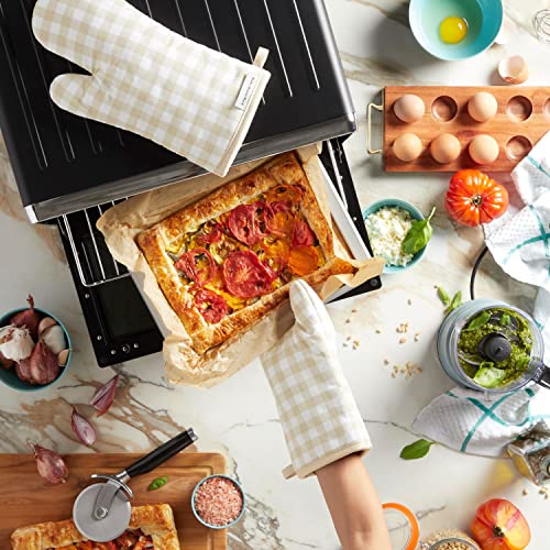 KitchenAid Gingham Oven Mitt 2-Pack Set, Passion Red, 7