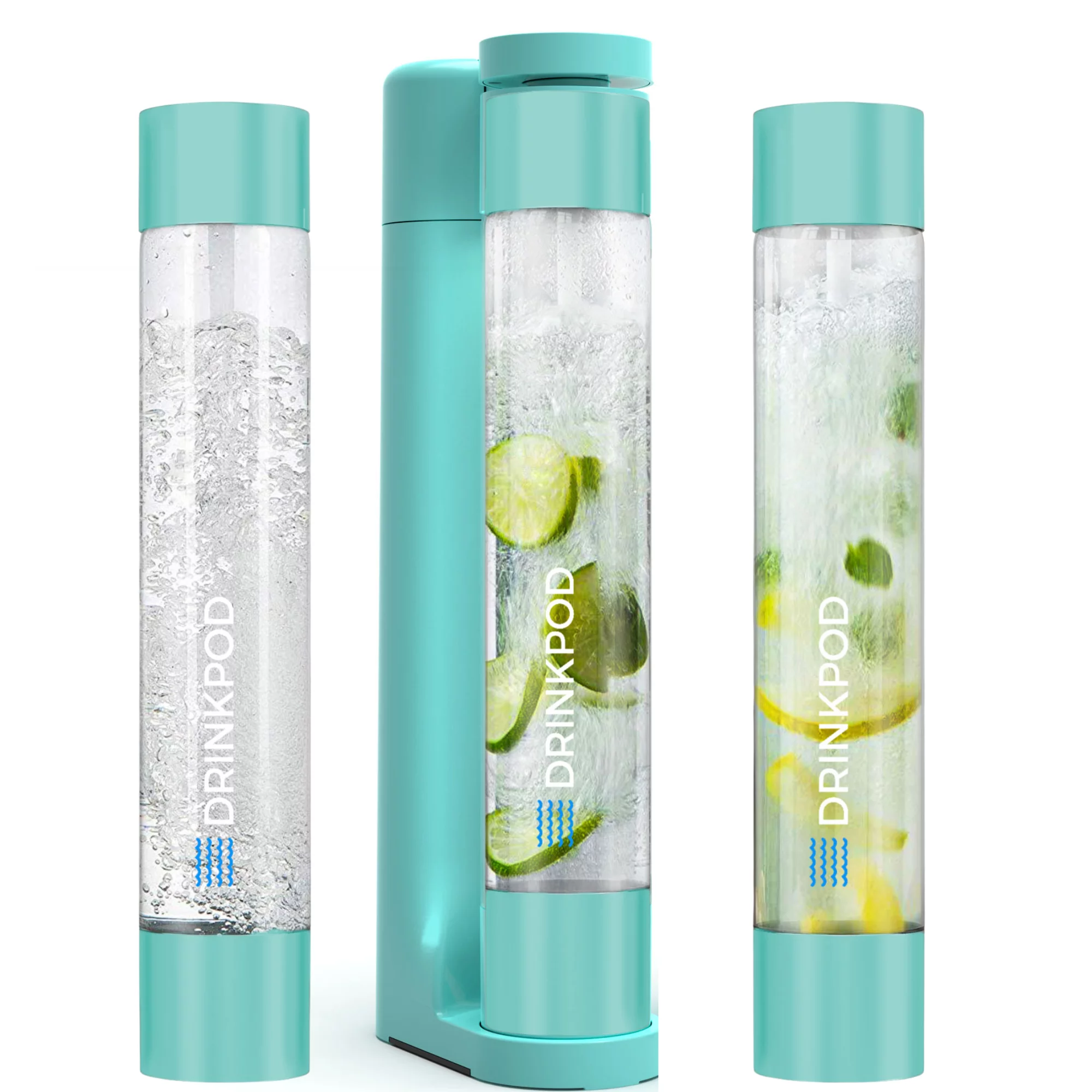 Fizzpod Sparkling Water Maker & Home Soda Carbonator Sparkling Water Machine For Home | Infuses Flavors while Carbonating Beverage Drinks