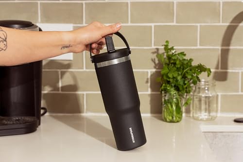 Hydrapeak Nomad 24 oz Tumbler with Handle and Straw Lid, Leakproof, Double Insulated, 24oz Cup Stainless Steel (Blush)