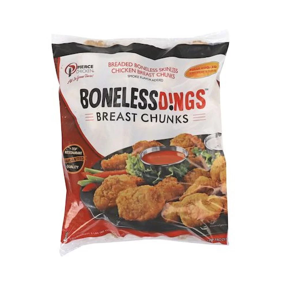 Pierce Chicken Marinated Breaded Boneless Chicken Breast Chunks, 5 Pound -- 2 per case