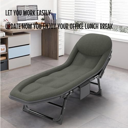 GeRRiT 3 in 1 Folding Camping Cot Bed, 5 Positions Adjustable Patio Chaise Lounge Chair, Folding Camping Cot for Adults, for Camping, Pool, Beach, Patio,A