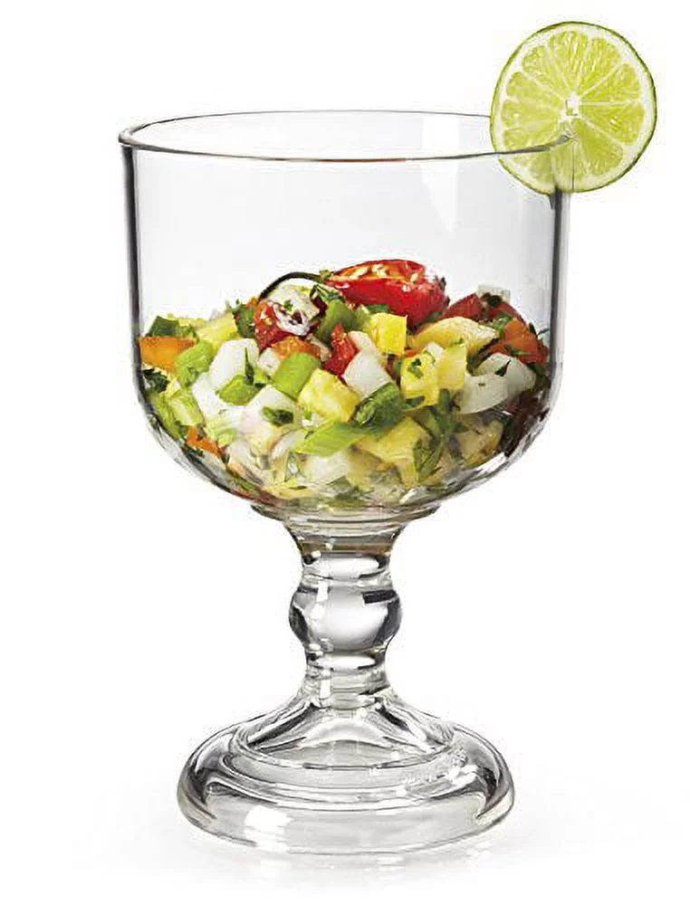 G.E.T. Shatterproof Heavy-Duty Plastic Margarita Beer Schooner,BPA Free, 36 Ounce, Clear (Set of 12)