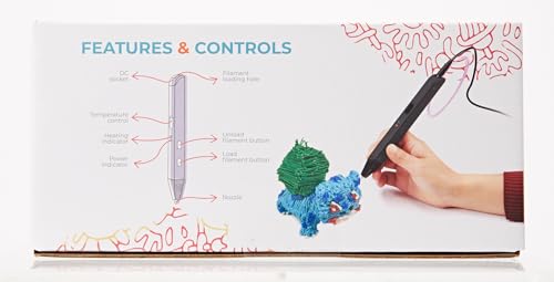 MYNT3D Super 3D Pen, 1.75mm ABS and PLA Compatible 3D Printing Pen