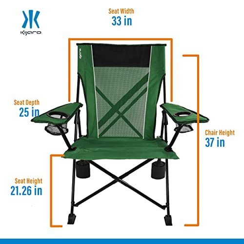Kijaro Rok-it, Rocking Camp Chair - Enjoy The Outdoors with a Rocker Camp Chair - Multipurpose Portable Rocking Chair, Folding Chair, Lawn Chair, and Sports Chair - Hallett Peak Gray