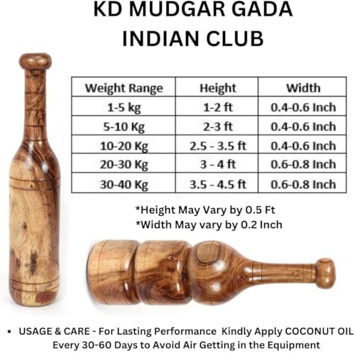 KNK MUGDAR FITNESS BAR INDIAN CLUB MUDGAR BHEEM MACE SHOULDER EQUIPMENT MEEL KARLA KATAI MUGDAL FITNESS DURABLE WOODEN EQUIPMENT