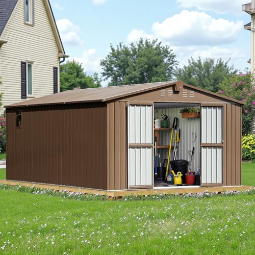 NicBex 6×5 Resin Outdoor Storage Shed with Floor & Window– All-Weather Lockable Small Tool Shed, Outdoor PP Plastic Garden Sheds & Outdoor Storage for Garden, Patio & Backyard – Light Gray