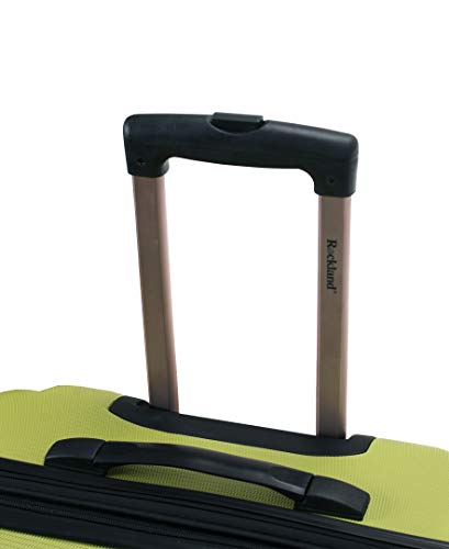 Rockland Vara Softside 3-Piece Upright Luggage Set, Expandable,Black dot, (20/22/28)