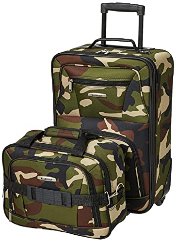 Rockland Fashion Softside Upright Luggage Set, Beach