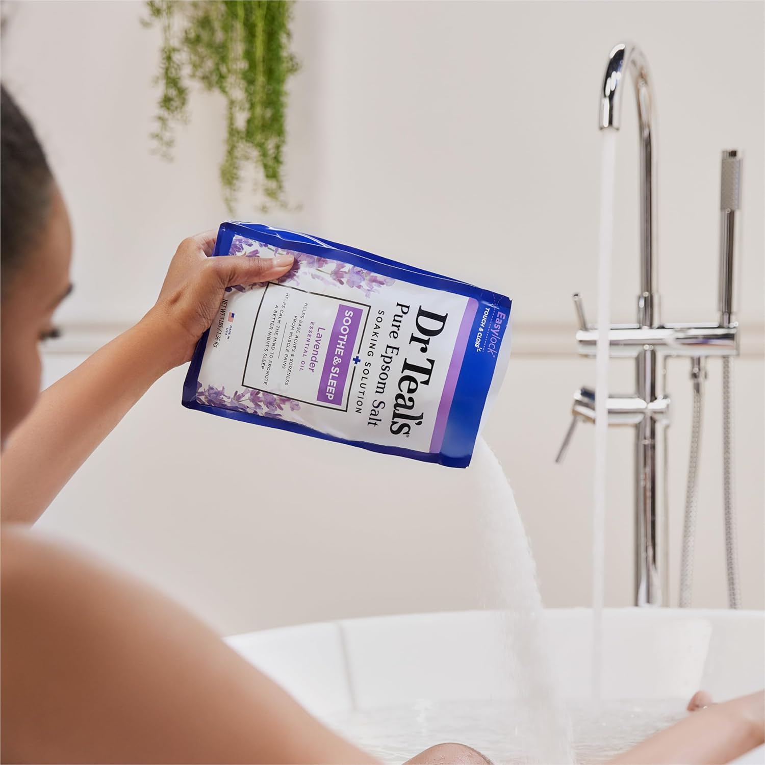 Dr Teal's Epsom Salt Soaking Solution and Foaming Bath with Pure Epsom Salt Combo Pack, Lavender (Packaging May Vary)