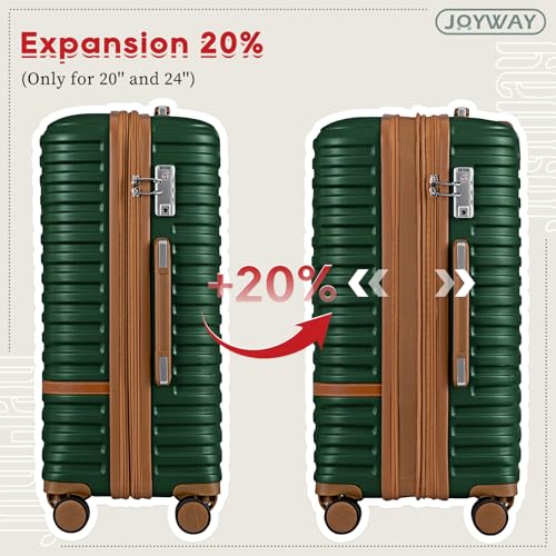 Joyway Expandable Carry on Luggage Sets Airline Approved, Lightweight Hard Shell 20 Inch Carry-on Suitcase with Spinner Wheels