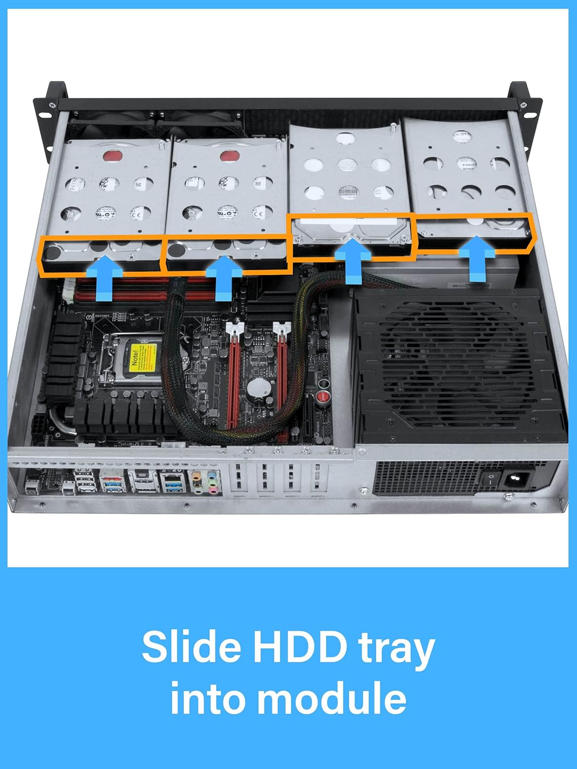 Rosewill 4U Server Chassis 11 Bay Server Case 8X 3.5 + 3X 5.25 HDD, E-ATX, Rackmount Server Case, Include Front 5X 120mm Fans Rear 2X 80mm Fans Metal Rack Mount Computer Case 25 Deep, RSV-L4000U