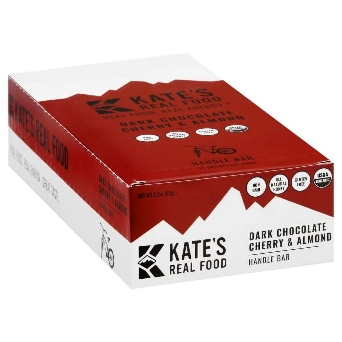 (12 Pack)Kate's Real Food - Dark Chocolate Cherry & Almond,2.2 OZ