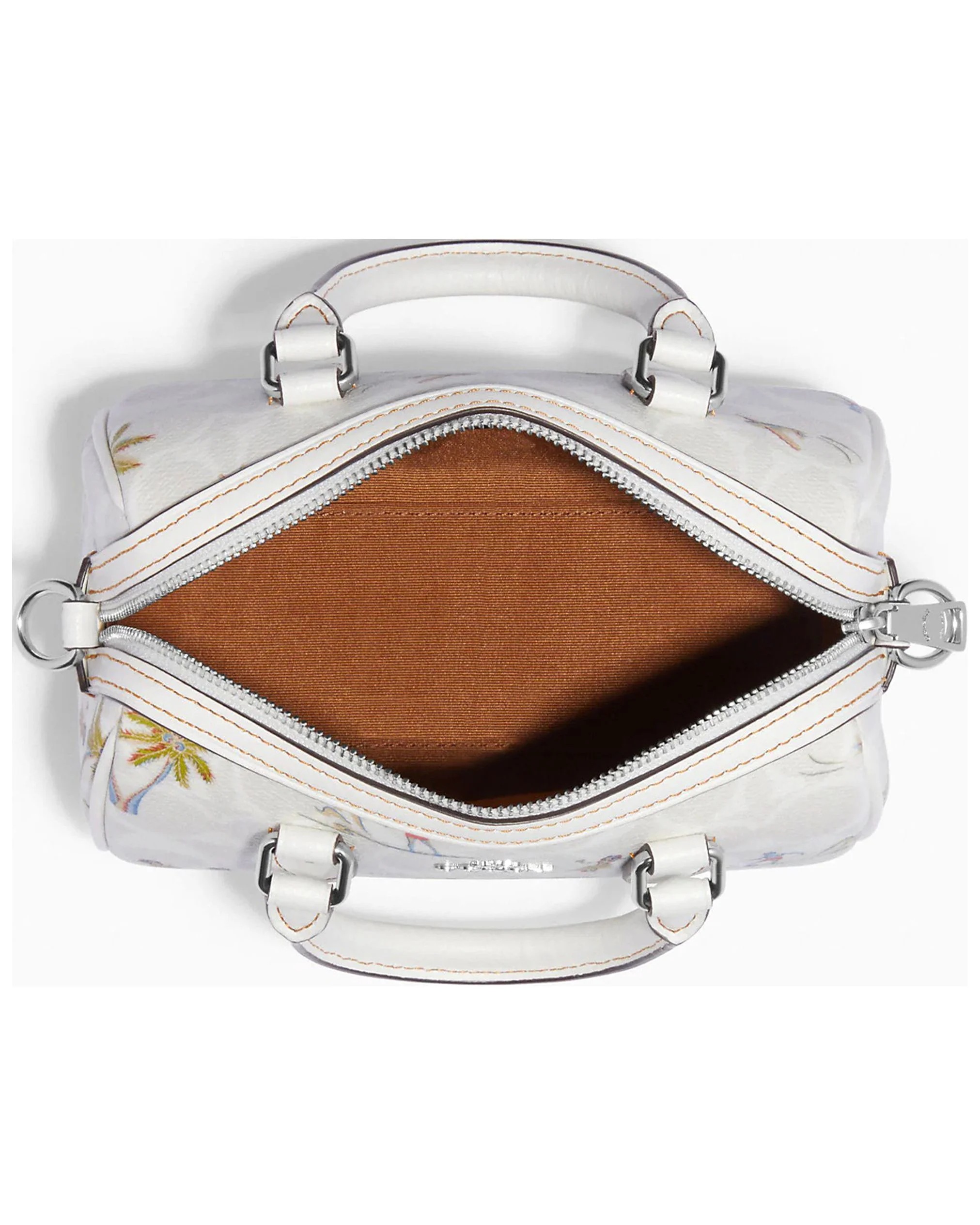 Coach Women's Mini Rowan Crossbody Bag In Signature Canvas With Hula Print (Chalk / Glacier White Multi)