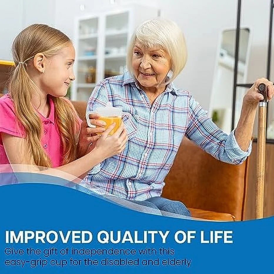 Providence Spillproof Compact 8 oz Adult Sippy Cup w/ 2 Handles, Red / Each