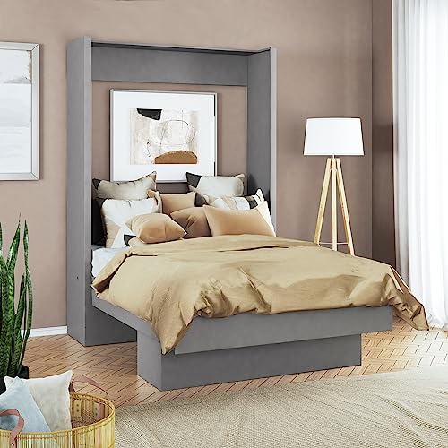 Oakland Living Easy-Lift Full Murphy Wall Bed in White with Shelf