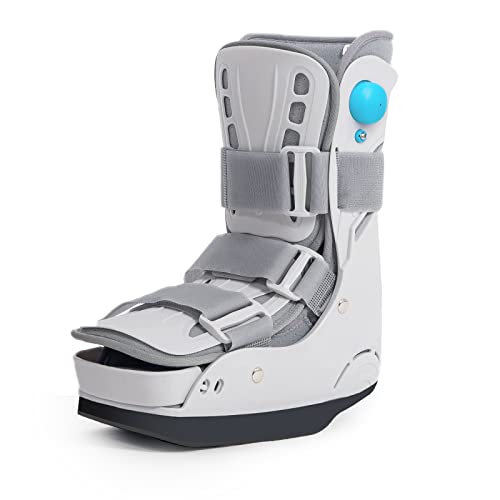 Offloading Walking Boot Inflatable Walker Fracture Boot for Heel or Ankle Pain Medical Short Air Cam Walker Brace for Sprained, Fracture, Plantar Fasciitis, Achilles Tendon Injury, Ulcerations (S)
