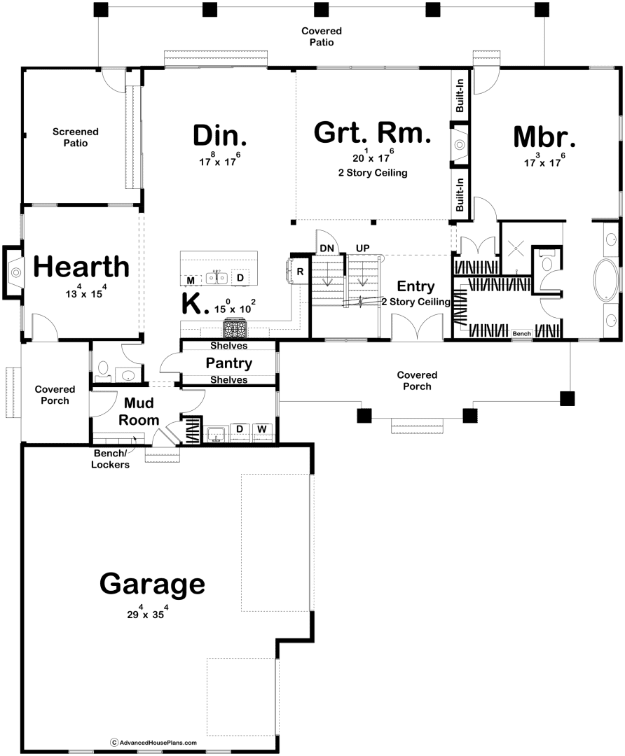 Advanced House Plans: Builder Ready Blueprints | Longhorn Ranch 30164 | 1.5 Story Plan