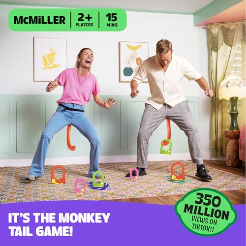 It's Bananas! The Monkey Tail Game - Funny, Fun Party & Family Board Game for Kids, Stocking Stuffer, Christmas, Thanksgiving, White Elephant, Girls Night, Birthday Gift, Gag, Novelty