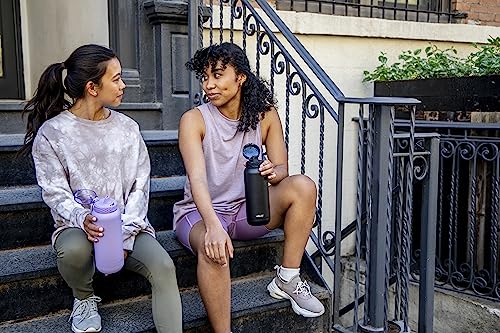 Ello Cooper 32oz Stainless Steel Water Bottle with Straw and Carry Handle, Double Walled and Vacuum Insulated Metal, Leak Proof Locking Lid with Soft Silicone Spout, Reusable, BPA Free, Yucca