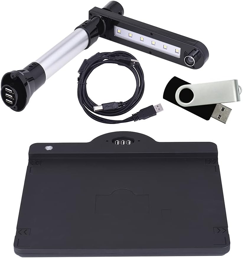Book Scanner,SIUKE Adjustable HD High Speed USB Book Image Document Camera Scanner Dual Lens (10 Mega-Pixel & 2 Mega-Pixel) Max. A3 Scanning Size with OCR Function LED Light for Classroom Office