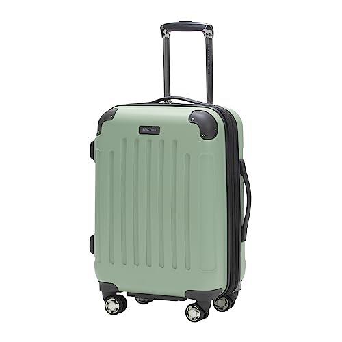 Kenneth Cole REACTION Renegade Luggage Expandable 8-Wheel Spinner Lightweight Hardside Suitcase, Navy Blue, 20-Inch Carry On