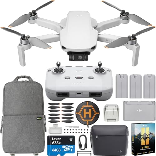 DJI Mini 4K Drone Quadcopter with Camera for Adults, Under 249 g, 3-Axis Gimbal Stabilization, 10km Video Transmission, Auto Return, Wind Resistance, 31-Min Flight Bundle with Deco Gear Accessories