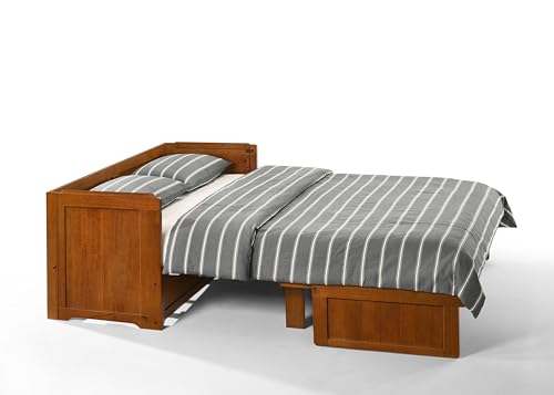 NIGHT & DAY Furniture Murphy Cube Cabinet Bed (White, Queen)