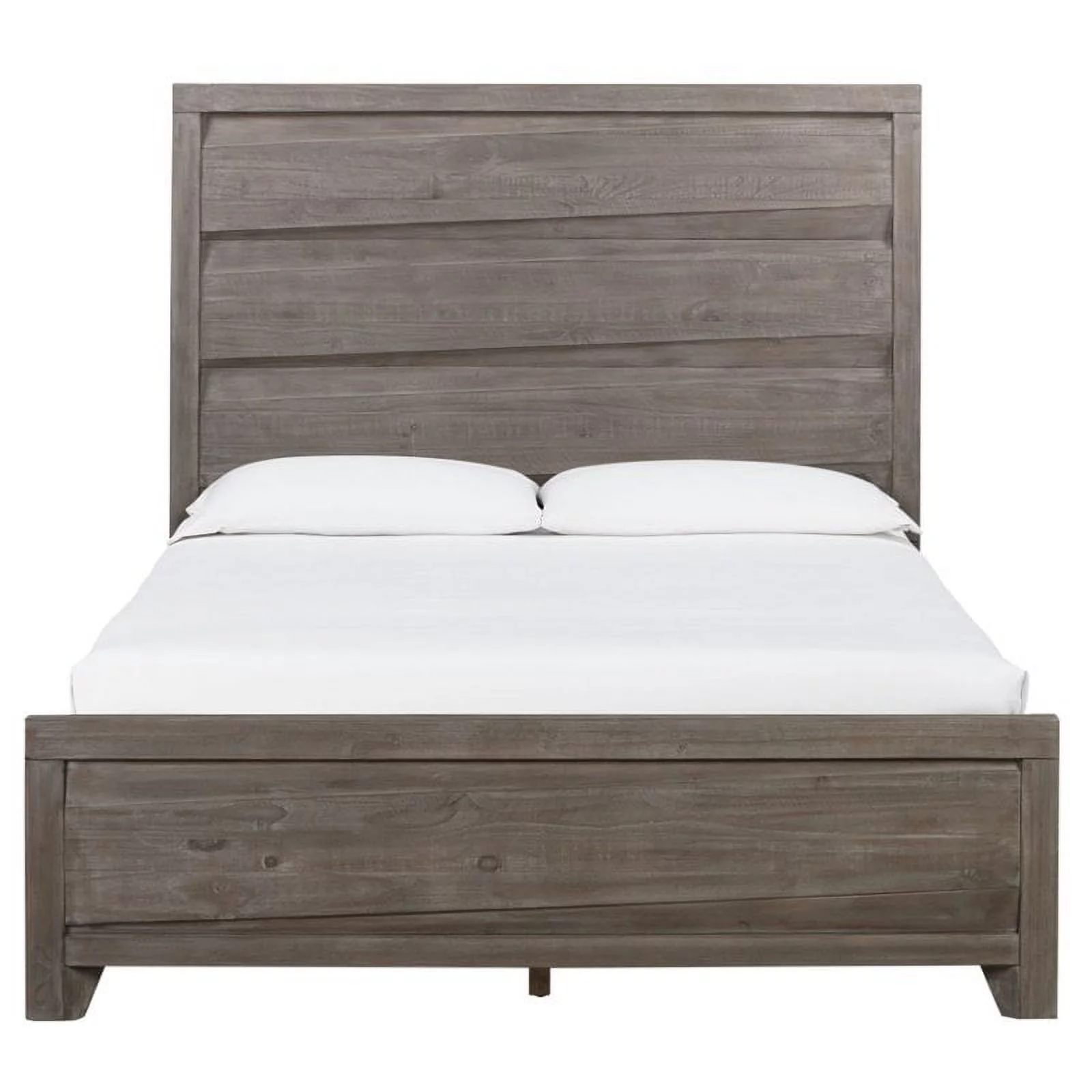 Bowery Hill Modern Mahogany Finish Full Solid Wood Panel Bed