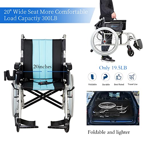 13lbs Ultra Lightweight Wheelchair, 20