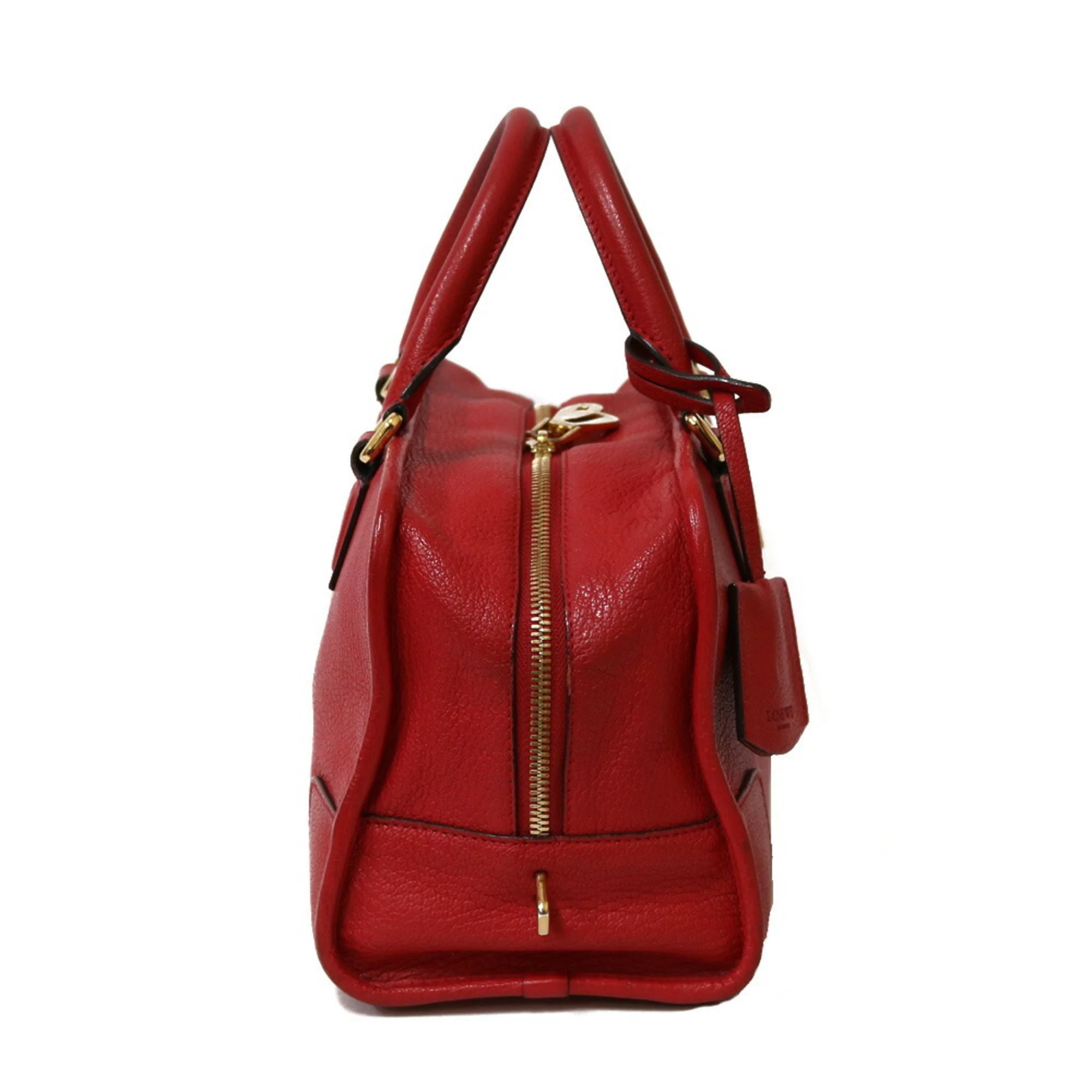 Pre-Owned LOEWE Loewe Handbag Amazona 28 Red Ladies Leather (Fair)