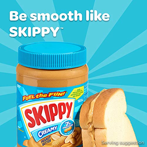Skippy Peanut Butter, Creamy, 16.3 Oz, (Pack of 2)