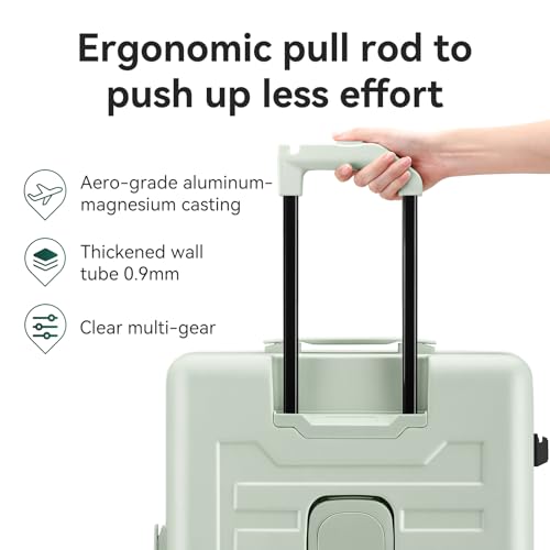 ROAMING Grace Expandable Carry On Luggage Airline Approved, 20 Inch Hardside Carry On Suitcase with Wheels, Travel Harshell Spinner Small Luggage with Tsa Lock, Jade cyan, 20-Inch Carry-On