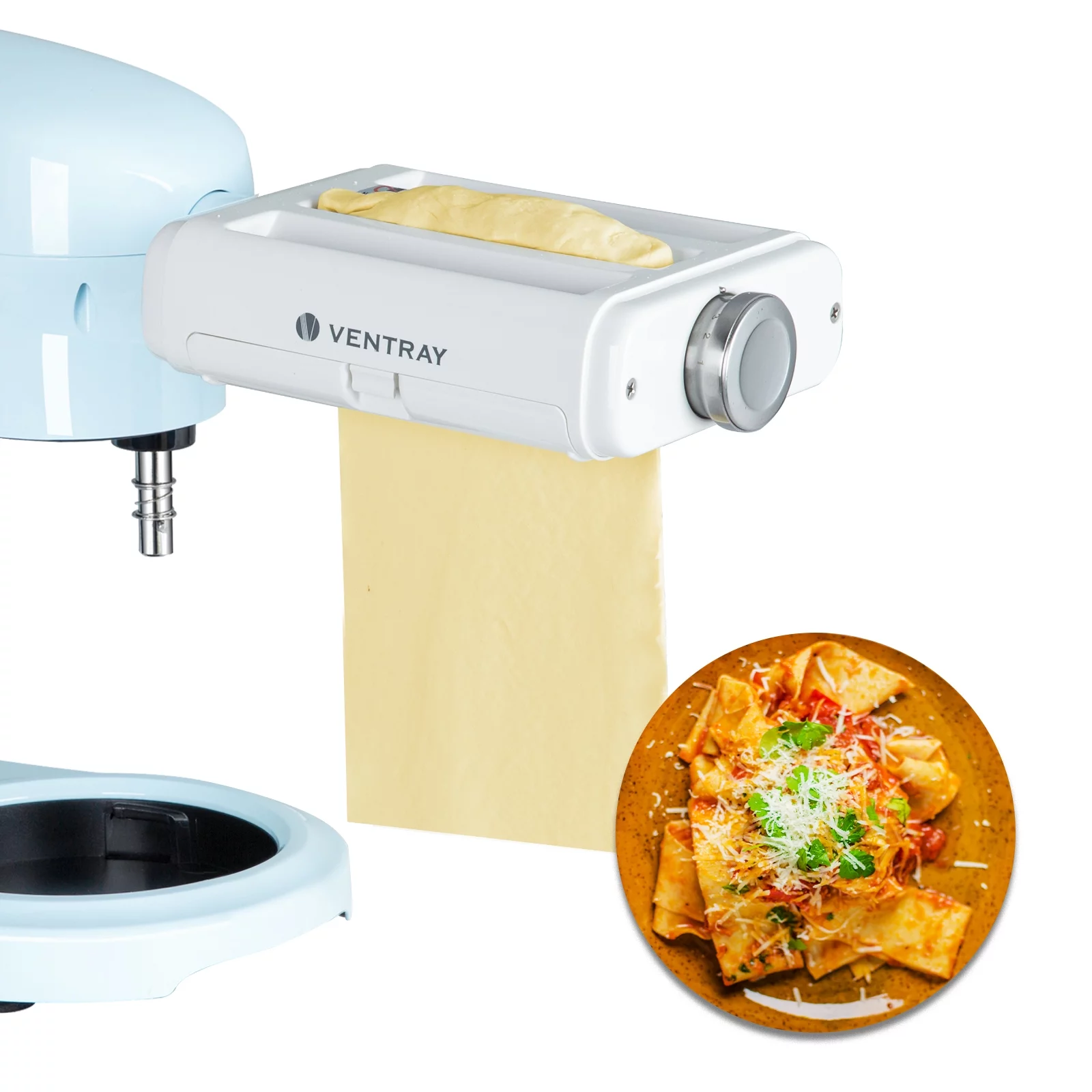 Stand Mixer with 3in1 Pasta Maker Attachment Machine, Included Pasta Sheet Roller, Spaghetti Cutter, Fettuccine Cutter, 6.35Qt Multifunctional Kitchen Mixer by Ventray, Holiday Gift
