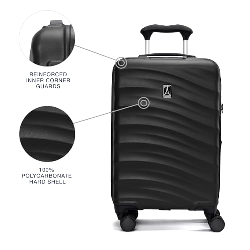 Travelpro Maxlite Air V2 Hardside Expandable Carry on Luggage, 8 Spinner Wheels, Lightweight Hard Shell Suitcase, TSA lock, Black, Carry On 21-Inch