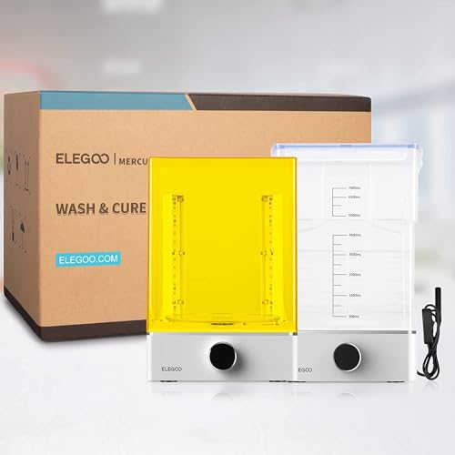ELEGOO Mercury Plus V3.0 Wash and Cure Station, 7.5 L Large Capacity, Compatible with Mars Saturn Photon Halot MSLA LCD DLP 3D Printers