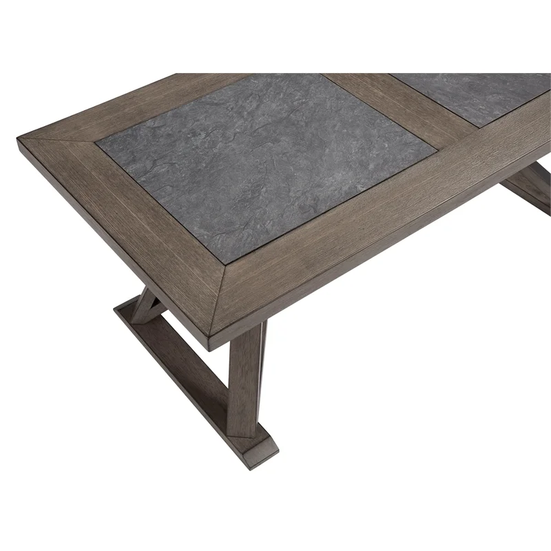 Progressive Furniture Promenade Engineered Wood Cocktail Table in Ash Gray