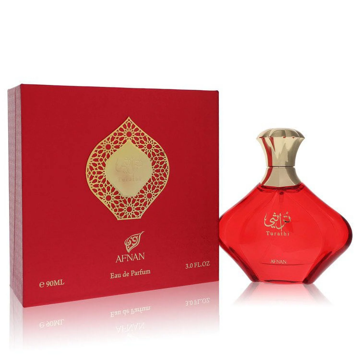 Afnan Turathi Red by Afnan Eau De Parfum Spray 3 oz for Female
