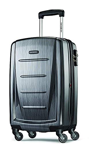 Samsonite Winfield 2 Hardside Expandable Luggage with Spinner Wheels, Brushed Anthracite, Checked-Large 28-Inch
