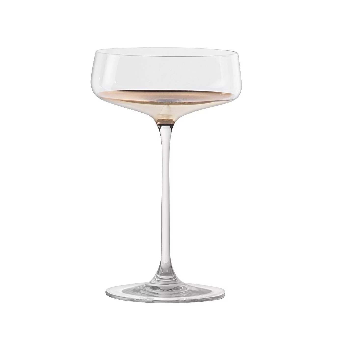 Barski  Handmade Glass Champagne Saucer with Gold Dipped Bottom