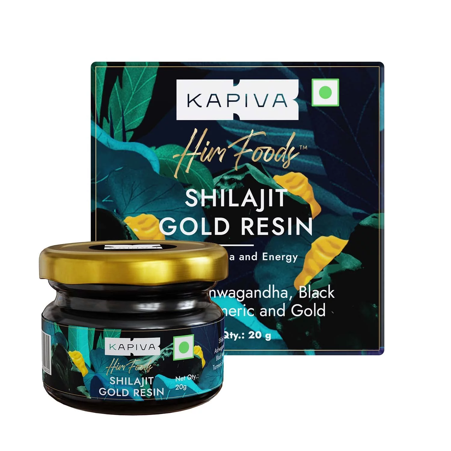 Kapiva Shilajit Gold Resin - 20G | Helps In Boosting Stamina | Contains 24 Carat Gold | 100% Ayurvedic