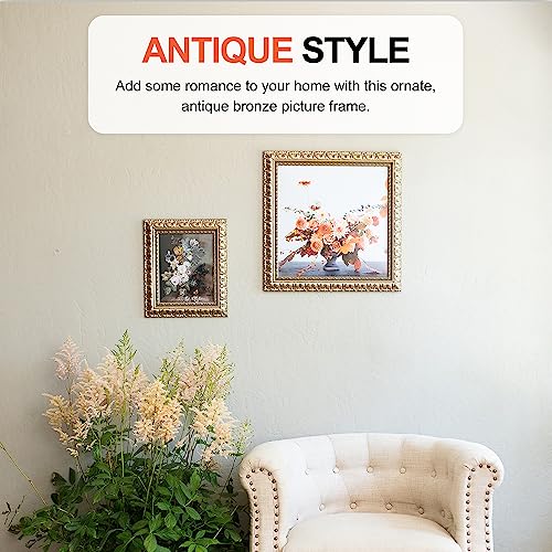 Craig Frames Bravado, 8x10 Picture Frame, Antique Silver