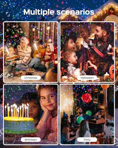 JACKYLED Halloween Christmas Projector Light, Outdoor 2-in-1 HD Holiday Projector Light Outdoor with Remote Control, Timers, IP65 Waterproof (12 Slides, 10 Colors)
