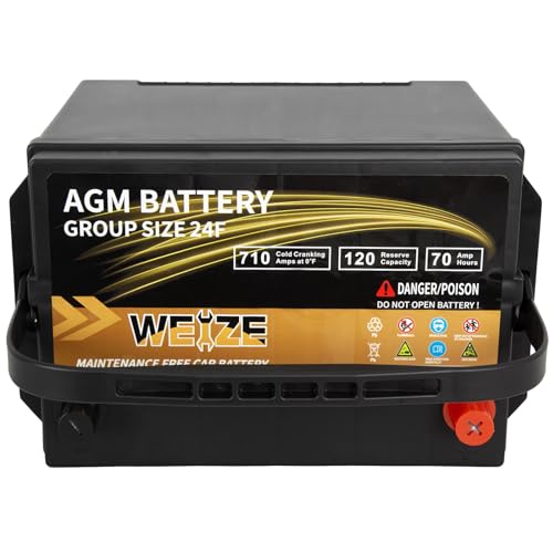 Weize Platinum AGM Battery BCI Group 35 Automotive Battery, 100RC, 650CCA, 36 Months Warranty