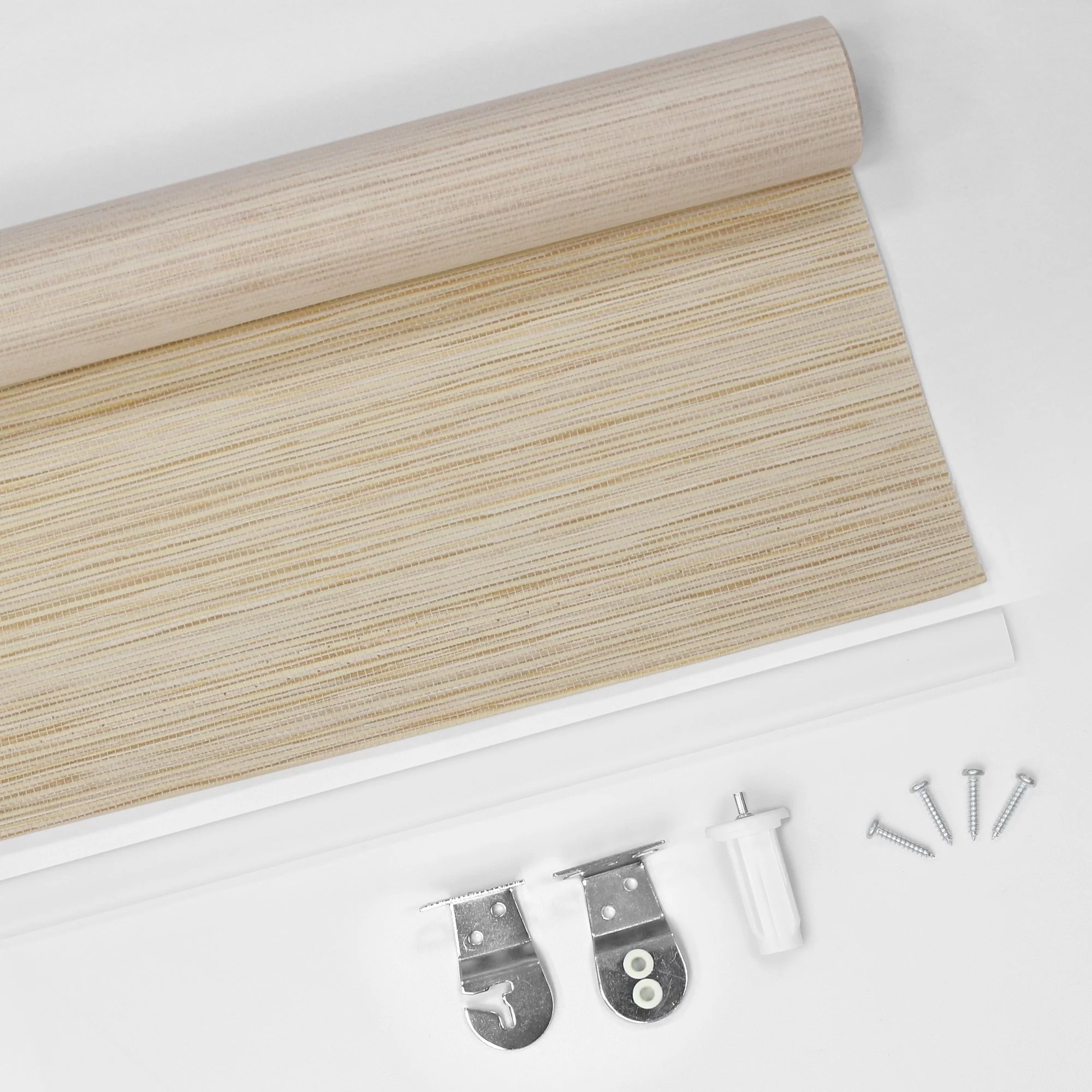 LUMI HOME FURNISHINGS Cordless Light Filtering Fabric Roller Window Shades, Beige, 36 in x 72 in