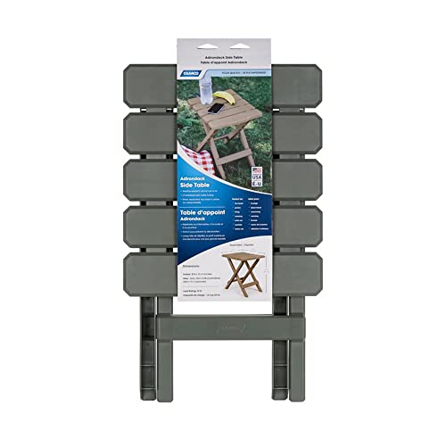 Camco 21045 Small Quick-Folding Adirondack Table, Plastic, Taupe