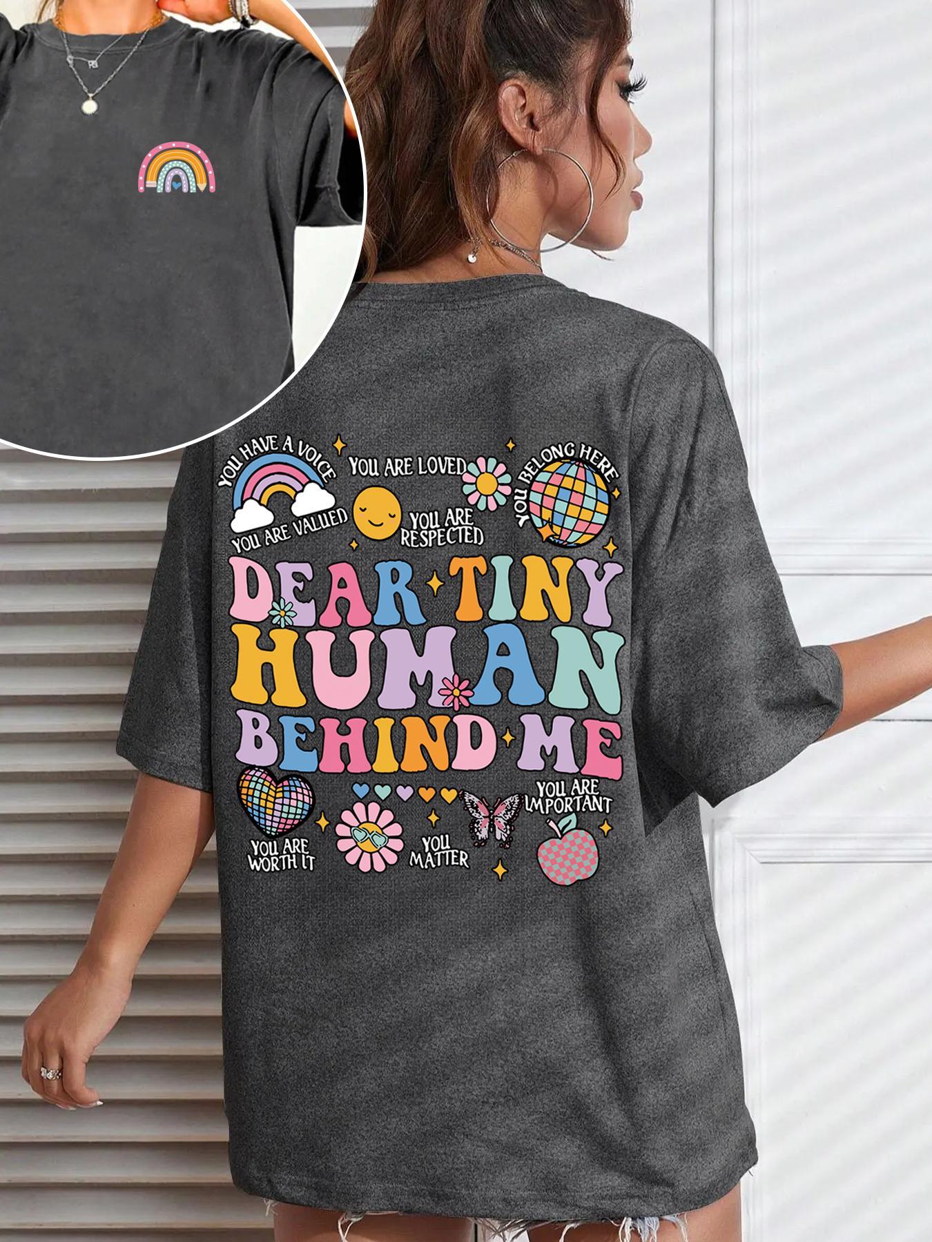 Women's Rainbow & Letter & Floral Print Round Neck Graphic Tee, T Shirts for Women, Vintage Trendy Boho Casual Summer Streetwear Short Sleeve T-shirt for Daily Wear, Ladies Summer Outfit Womenswear Apparel T Shirt Women's Rainbow & Letter & Floral Print Round Neck Graphic Tee, T Shirts for Women, Vintage Trendy Boho Casual Summer Streetwear Short Sleeve T-shirt for Daily Wear, Ladies Summer Outfit Womenswear Apparel T Shirt