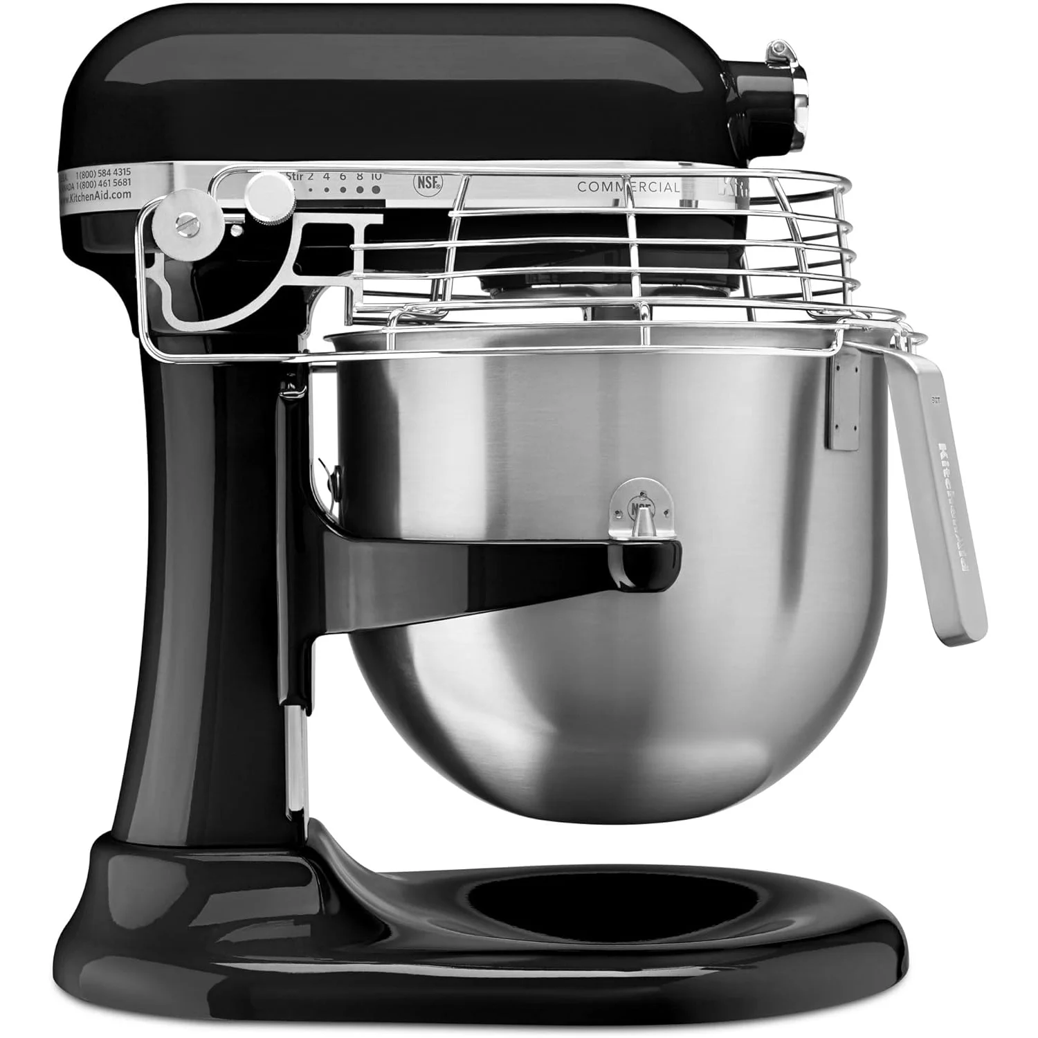 KitchenAid Commercial 8-Quart Bowl-Lift Stand Mixer with Bowl Guard | Onyx Black