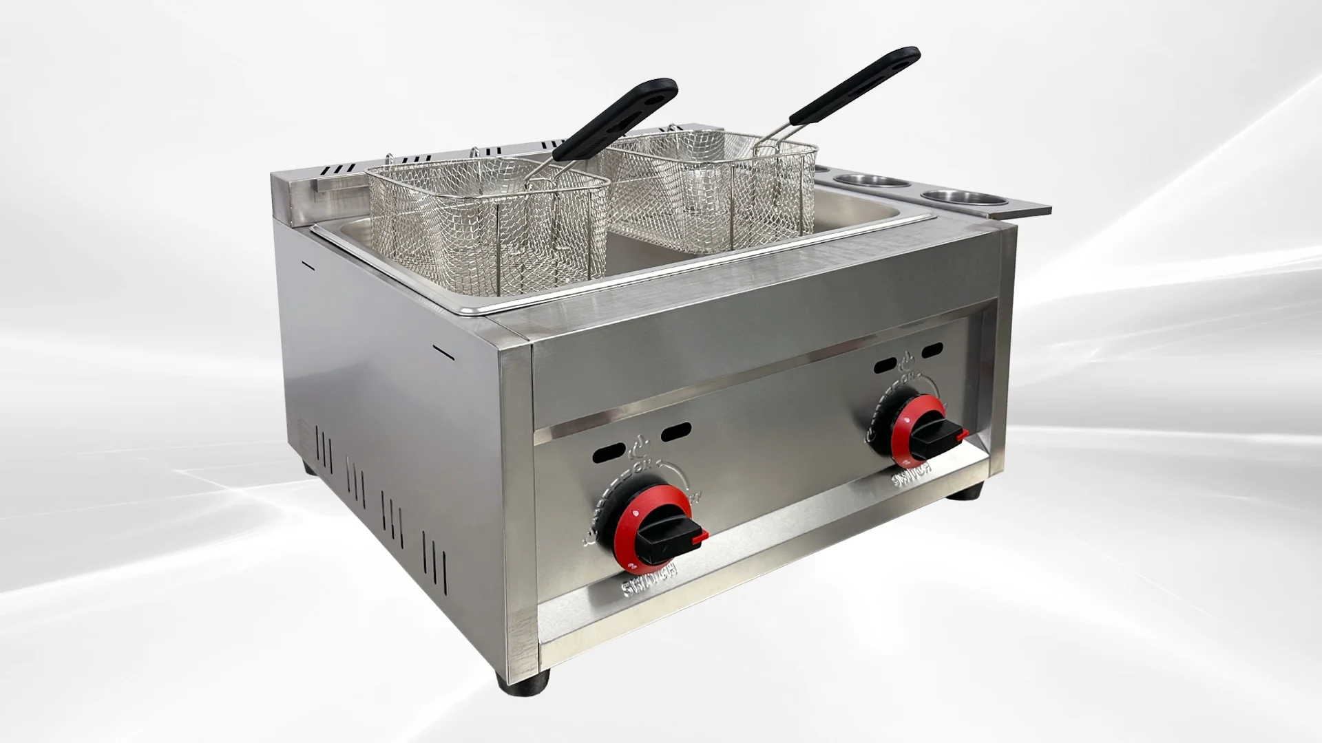 7 gallon Commercial Countertop one pan Deep Fryer 2 Basket Propane (LPG) with Metal Tube FY13