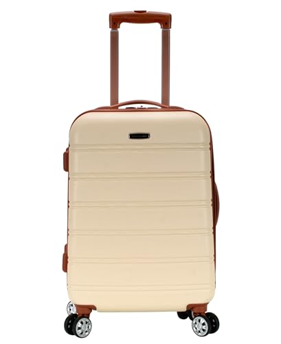 Rockland Melbourne Hardside Expandable Luggage with Spinner Wheels, Lavender, Carry-On 20